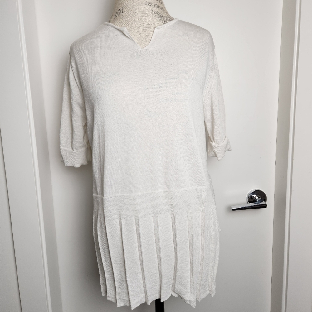 Cotton Crepe Knit Designer Top